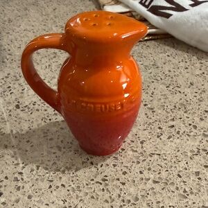 Le Creuset Fiery Orange and Red Pitcher salt/pepper shaker